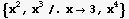 {x^2, x^3/.x3, x^4}