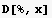 D[%, x]