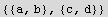 {{a, b}, {c, d}}