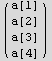 ( a[1] )            a[2]            a[3]            a[4]