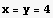 x = y = 4