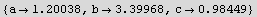 {a1.20038, b3.39968, c0.98449}