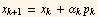 x_ (k + 1) = x_k + α_kp_k