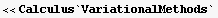 <<Calculus`VariationalMethods`