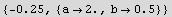 {-0.25, {a2., b0.5}}